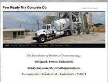 Tablet Screenshot of fewreadymix.com